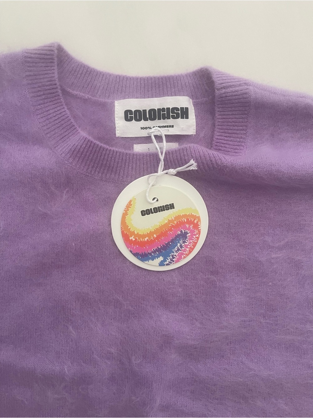 NWT Colorush Lucce brushed cashmere Crewneck Sweater Tank - Lavender/Lilac